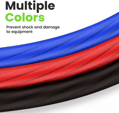 Cable eléctrico 4 AWG CCA 25 ft rojo/negro para batería y audio automotriz,Nuevo