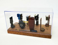 Headshell Cartridge Keeper Box Aufbewahrungsbox / Tonabnehmer / Mahogany Wood