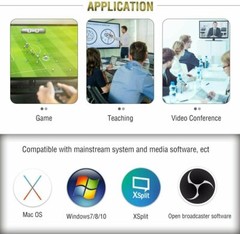 HDMI to USB 2.0 Video Capture Card 1080P HD Recorder Game/Video Live Streaming