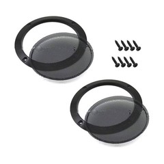 2x 6.5″ Black Car Speakers Cover Steel Mesh Sub Woofer Subwoofer Grill Protector