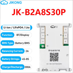 JIKONG Jk Bms 4S 5S 6S 7S 8S Smart Bms 100A 150A 200A 300A Lifepo4 Li-Ion Lto Ba