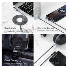 3.5Mm Headphone Extension Cord 1Ft,3.5Mm Male to Female Stereo Audio Extension C