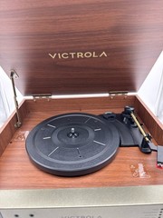 Victrola Century 6in1 Turntable Record Player Bluetooth CD Cassette Walnut