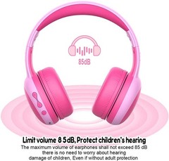 Kids Bluetooth Headphones 85dB Volume Limited, 40 Hours Playtime – Foldable