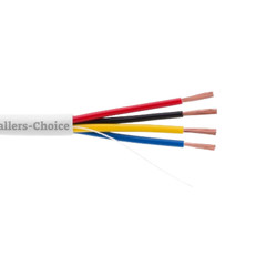 250FT 16/4 AWG CL2 Speaker Wire Cable Home Audio Stereo Indoor LED White