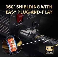 Premium Power Audio Cable 7 AWG Oxygen Free Copper HiFi Stereo 4.92 Ft