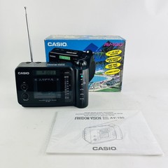 CASIO Freedom Vision LCD Color TV with FM / AM Clock Radio | AV-100 | Portable