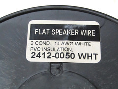 14 AWG Flat Speaker Wire 50ft Pure Copper PVC 2 Conductor Audio Cable USA Made