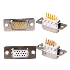 10PCS VGA Male Female DB15 3Row Solder Cup Connectors, Gold Plated Joints Solder