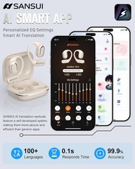 Translation Earbuds Real Time,6-in-1 Bluetooth 6.0 Language Translator Earbuds