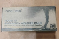 FosPower A1 Portable Power Bank NOAA Emergency Weather Radio 4 way powered
