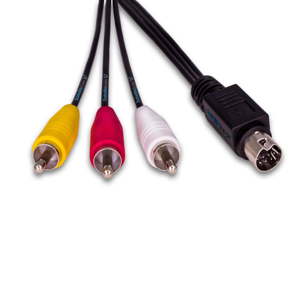 SatelliteSale DirecTV AV RCA Composite Replacement Cable PVC Black Cord (6 feet)