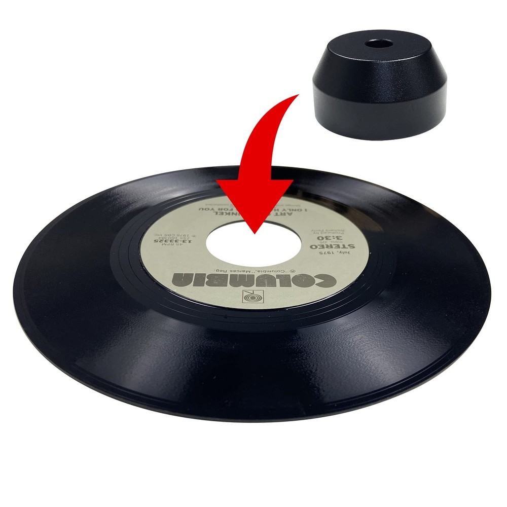 45 Rpm Record Adapter Solid Aluminum 7 Inch Vinyl Record Dome 45 Adapter For Tur