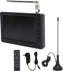 5” Portable Mini Digital TV, 1080P 2 in 1 with FM Radio, Rechargeable Batter…