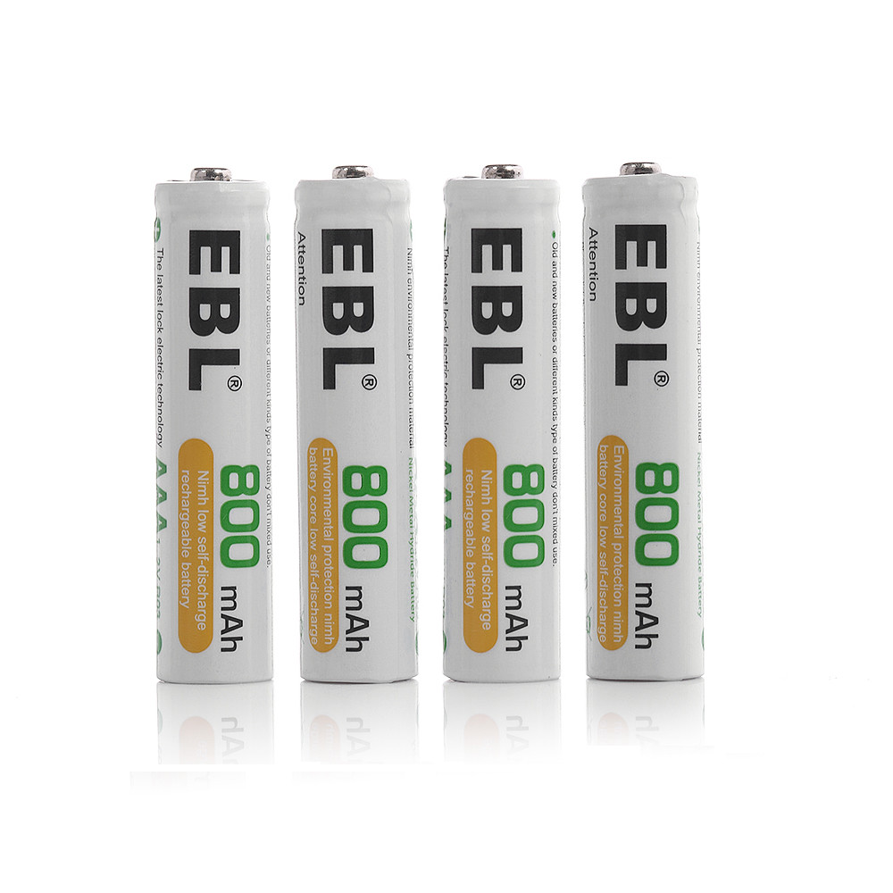 EBL AA AAA Rechargeable Batteries Double A,Triple A NiMh 2800mAh 800mAh +Box Lot