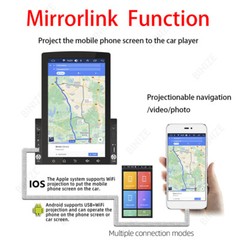 10″ 2 Din Android 13 GPS WiFi Vertical FM Touch Screen Player Car Stereo Radio