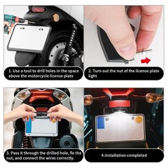 License Plate Light for Motorcycles,12V Shockproof and Sealing LED Motorcycle…