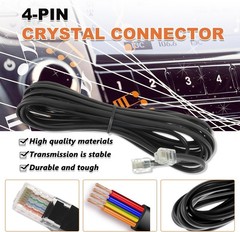 Car Amplifier Bass Control Knob with 4-Pin Cable 3.5m for Speakers Sub Woofer
