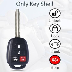 Key Fob Shell Case Replacement Fits for Toyota Camry Corolla RAV4 Highlander