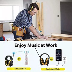 Bluetooth Noise Reduction Safety Ear Muffs Hearing Protection Headphone Mic US