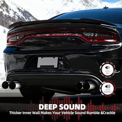 Dual Exhaust Tip 2.25 Inch Inlet 3.5″ Dual Outlet 12″ 2.25″ x 3.5″ x 12″