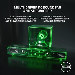Razer Leviathan V2: Multi-Driver PC Gaming Soundbar with Subwoofer – THX Spatial