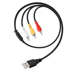USB to 3RCA Cable, 1.5m USB Male to 3 RCA Male Jack Splitter Audio Video AV C…