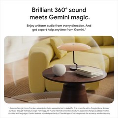 Google Home Speaker Smart Speaker Gemini Voice Assistant (Hazel)
