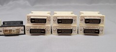 x8 VGA 15-pin Female to DVI-I Analog (24+5) Male Adapter Dual Link Connector Lot