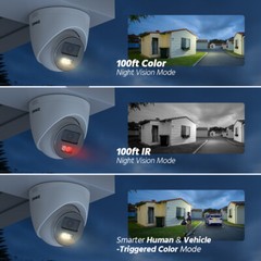 ANNKE HD 5MP Turret Audio POE IP Security Camera Color Night Vision IP67 AC500