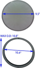 2 Pack 10 Inch Speaker Grills Cover Metal Mesh Grill Horn Guard Protector Cover