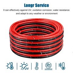 10 Gauge Wire 2 Conductors Copper Wire, 10 AWG Battery Cable Oxygen Free Copper
