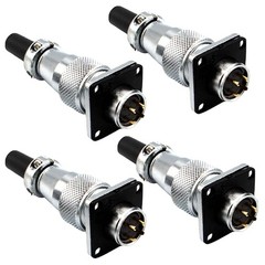 1/2/4Pc WS16 4Pin Panel Mount Electrical Wire Connector,Aviation Plug and Socket