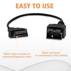 OBDI to OBDII Diagnostic Cable for KIA Vehicles 20Pin Obd1 to 20pin for KIA