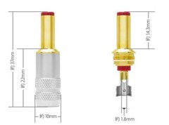 DC03(0.5m/1.5ft)—Oyaide DC-2.5G Canare 4S6 Star Quad Audiophile DC Power Cable