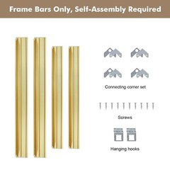 Floater Frame for 36×36 Canvas Paintings, DIY Metal Floating 36×36″, Gold