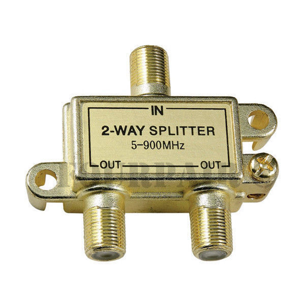 2-Way Coax Video Splitter Digital HD Cable TV F Type RG6 RG11 RG59 5-900 MHz 1×2
