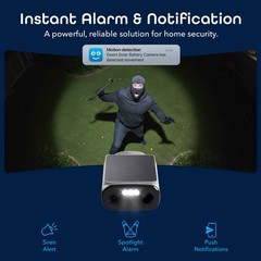 Geeni Falcon Solar Wireless Security Cameras 5MP 2K+ Color Night Vision 2 Pack