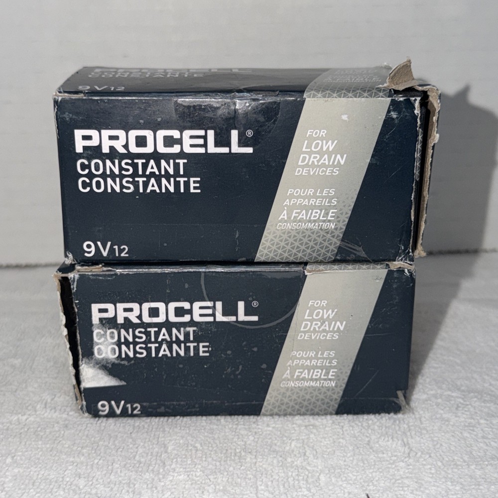 PROCELL 9V12 Low Drain Batteriesl 2 Packs Of 12 (24 Total)