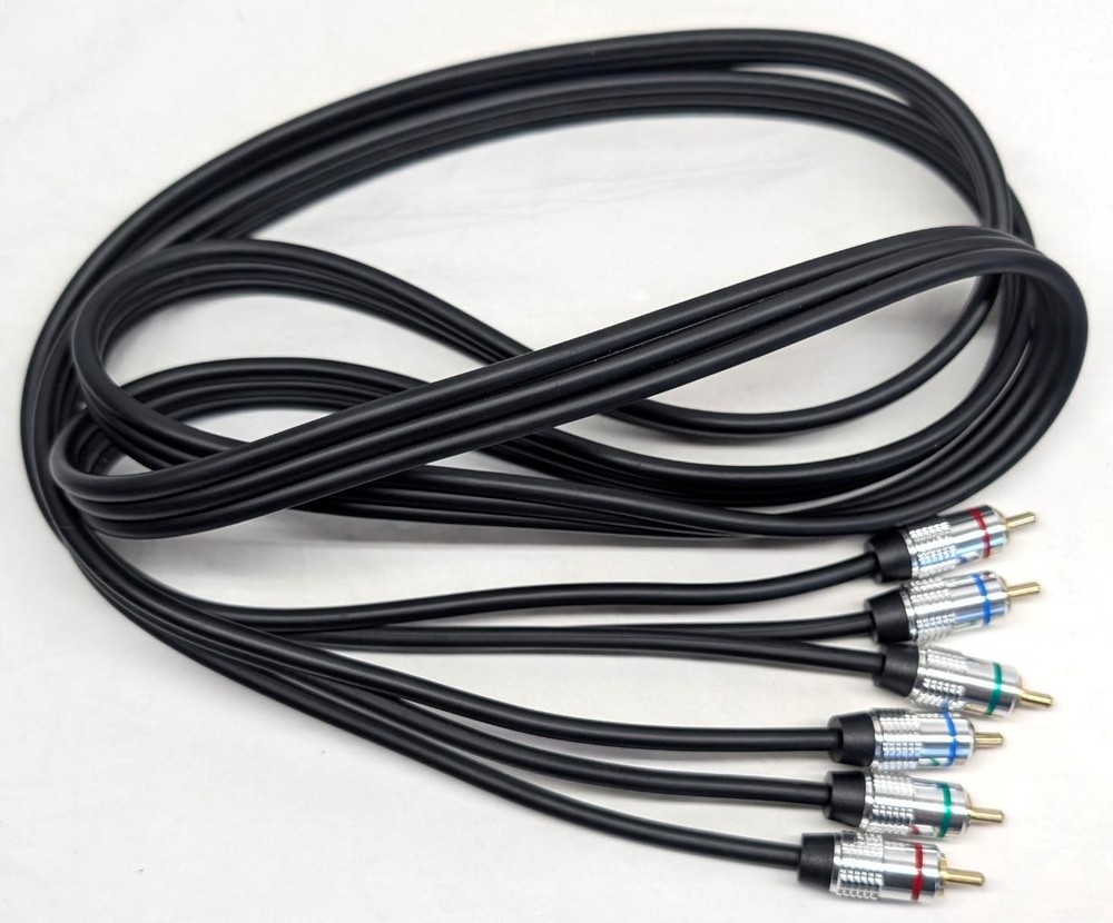 Premium 6ft 5-RCA Component Video & Audio Cable – Gold Plated RGB HD Patch Cord