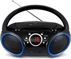 Portable CD Player W/ AM/FM Stereo Radio Blue/Black