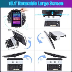 10.1 inch Touch Screen Rotatable Car Stereo Radio 1 DIN Android 13 GPS Navi Wifi
