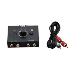 New 1 In 2 Out / 2 In 1 Out RCA Stereo Audio Switch Audio Switcher Splitter