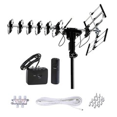 Five Star Outdoor Antenna HD TV Up to 200 Miles Long Range with Motorized 360 De