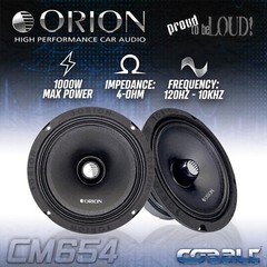 4x Orion Cobalt CM654 6.5″ 1000W Mid-Range Bullet Car Audio Loud Speakers 2-Pair