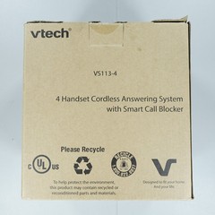 VTech Cordless Phone Answering System Bluetooth Call Block 4 Handsets VS113-4
