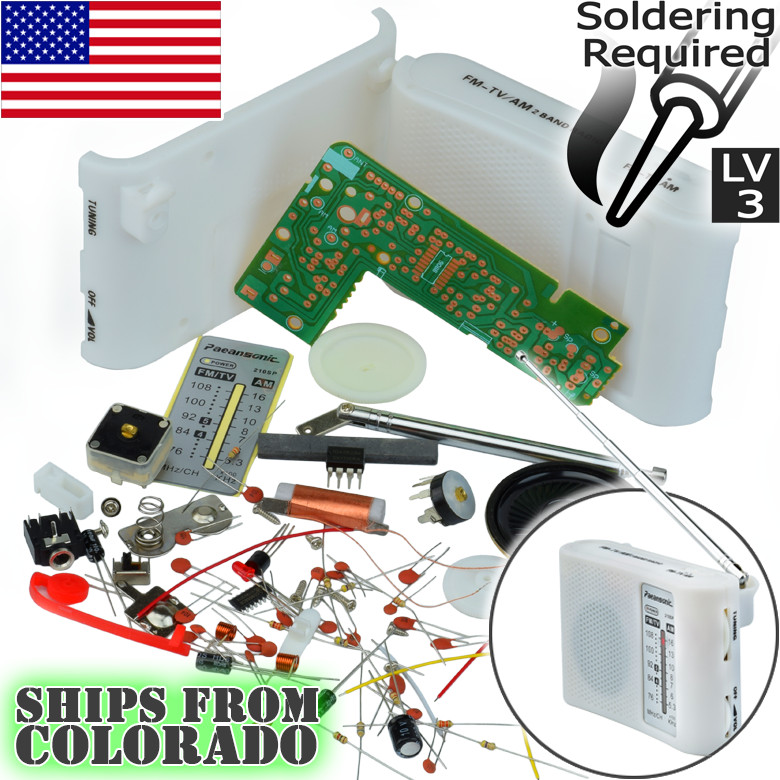 AM/FM Radio – DIY Solder Kit – Soldering Required