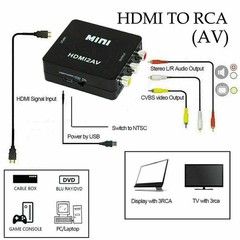 HDMI To RCA AV Adapter Converter Cable CVBS 3RCA 1080P Composite Video Audio lot