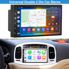7″ Android 13 4+64GB Car Stereo Radio Carplay GPS Navi WIFI Double 2 Din +Camera