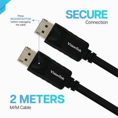 VisionTek DisplayPort to DisplayPort 2M Cable (M/M) (901211)
